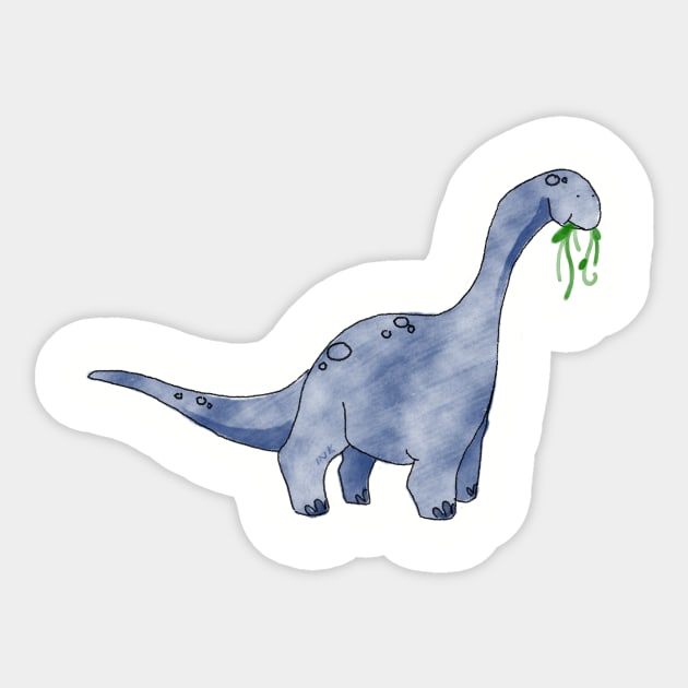 Apatosaurus Sticker by Inktopodes